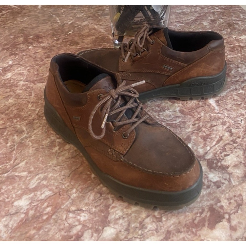 ECCO Track 25 Low Gore-Tex Mens Brown Leather Waterproof Hiking Shoes US 10.5-11